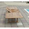 1.2m x 2.4m-3.2m Teak Rectangular Double Extending Table with 12 Kiffa Folding Chairs & 2 Kiffa Folding Armchairs - 4
